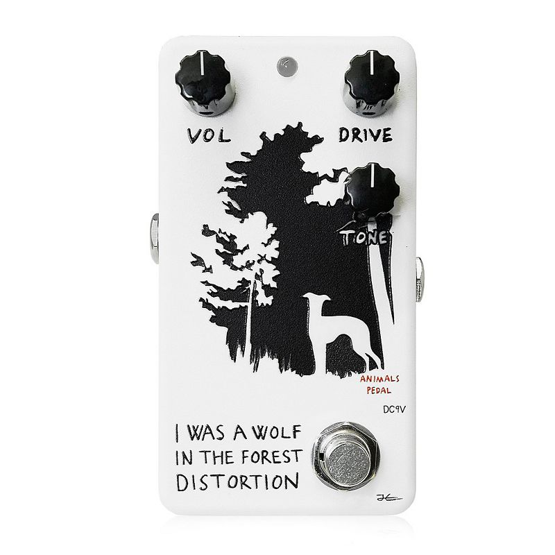 Animals Pedal I Was A Wolf In The Forest V2 Distortion Effects Pedal White