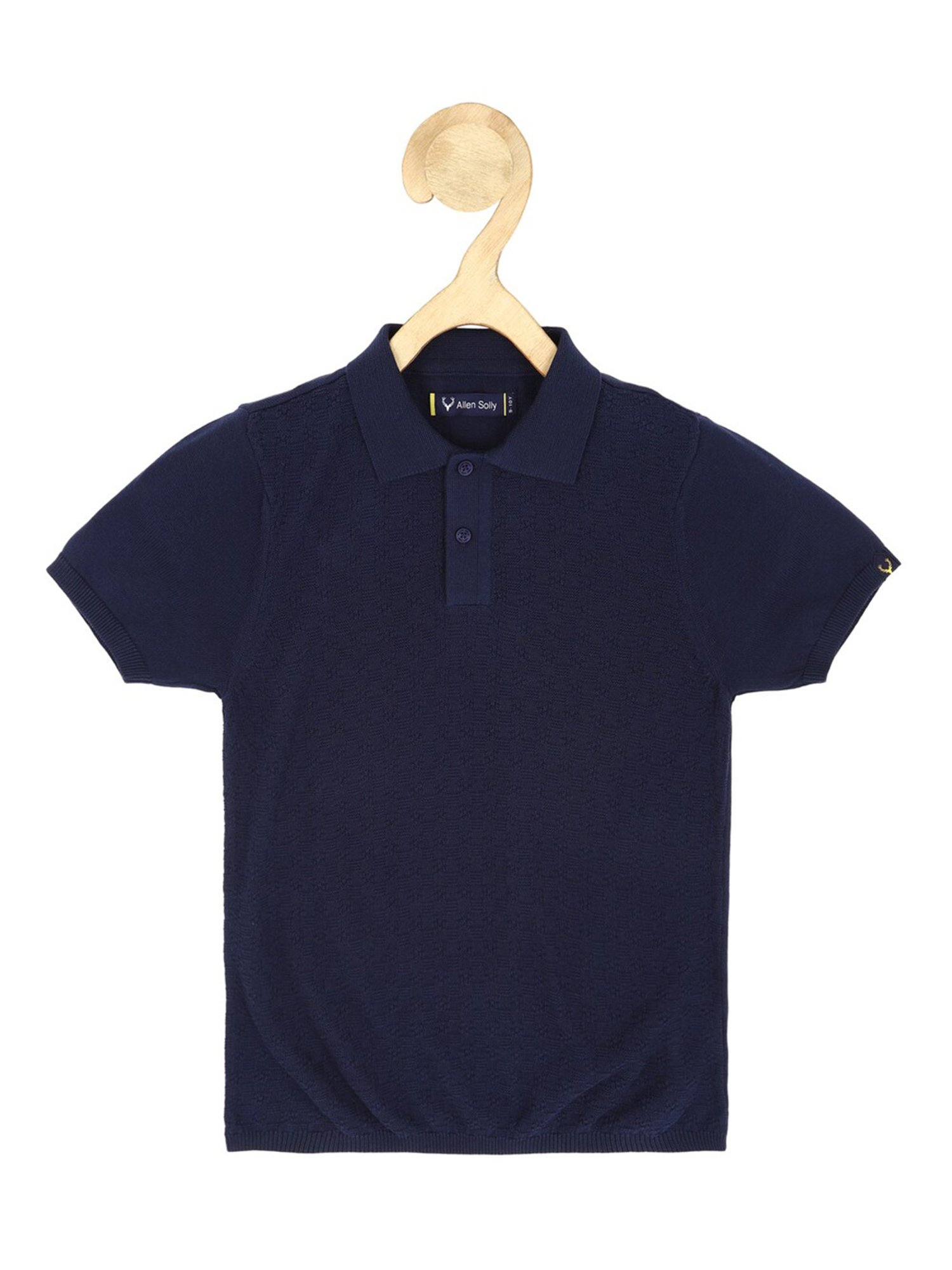 Allen Solly Junior Yellow Logo Print Polo T-Shirt