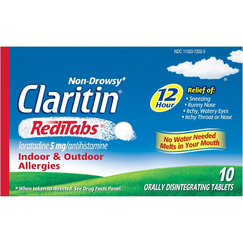 Claritin RediTabs 12 Hour Non-Drowsy Allergy Relief Tablets - Loratadine - 10ct