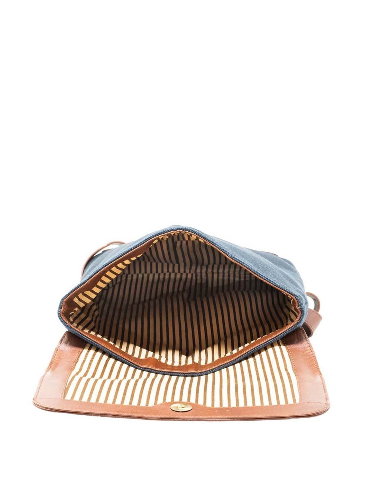 Tohl Blue Leather Large Convertible Backpack