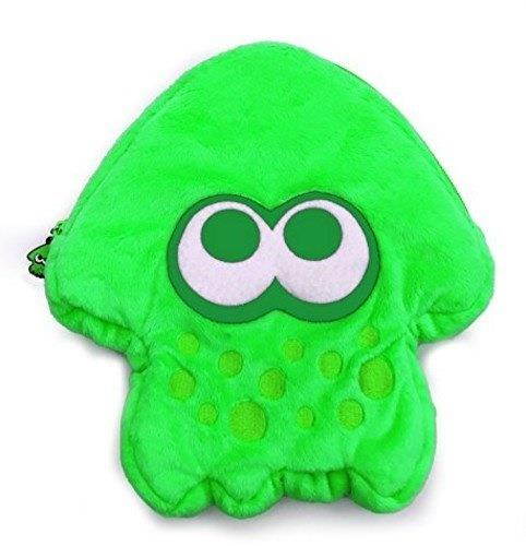 hori splatoon 2 squid plush pouch neon green officially licensed  nintendo switch