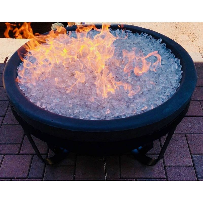 American Fireglass 10 LB Bag 1/2 Inch Reflective Fireplace & Firepit Fire Glass, Copper