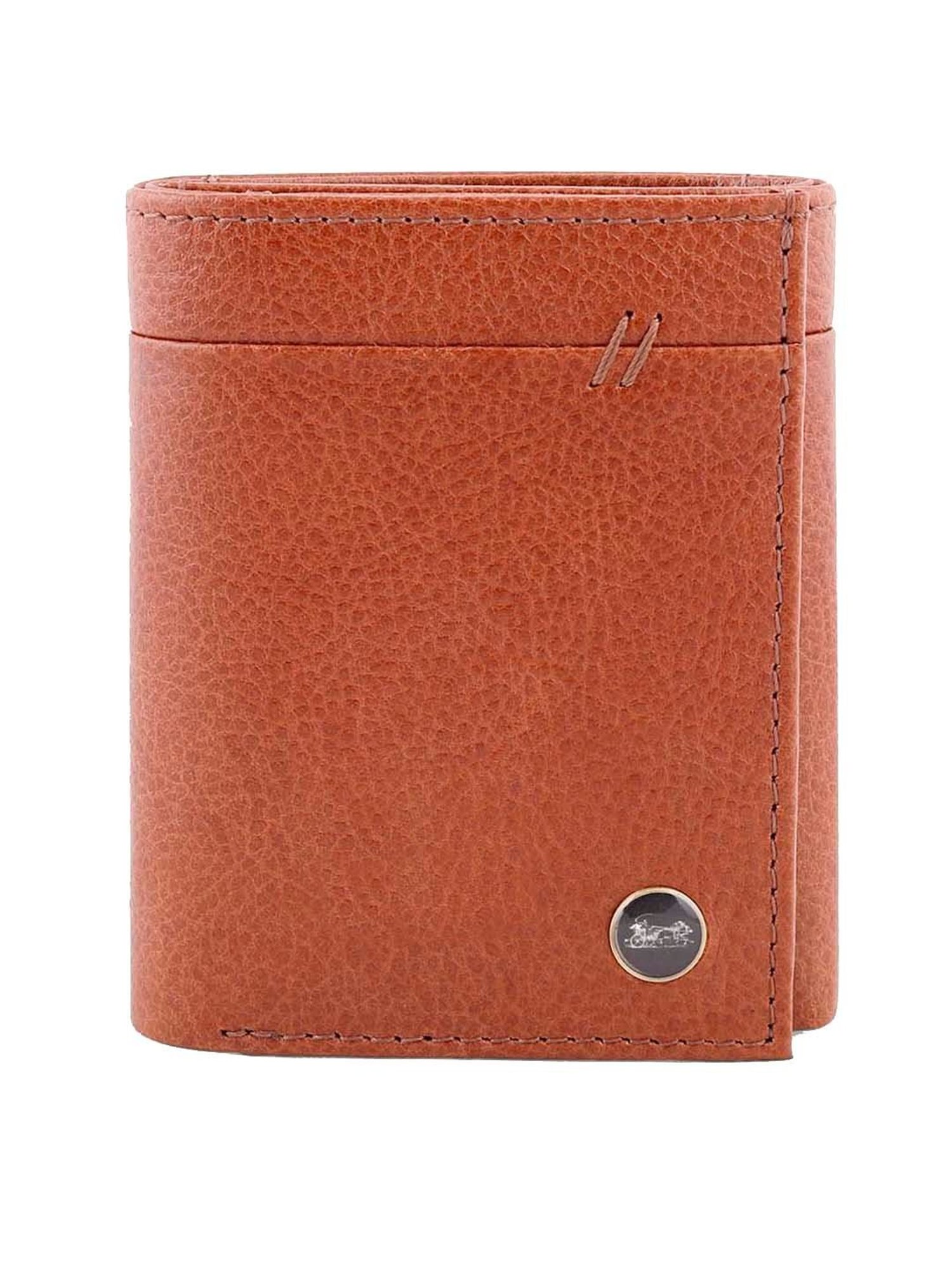 BELWABA Tan Casual Leather Tri-Fold Wallet for Men