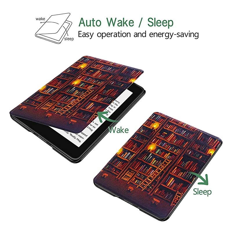 Painting Case for AllNew Kindle Paperwhite 10th Gen 2018 Release onlyWill Not fit Prior Gen Kindle Devices Library