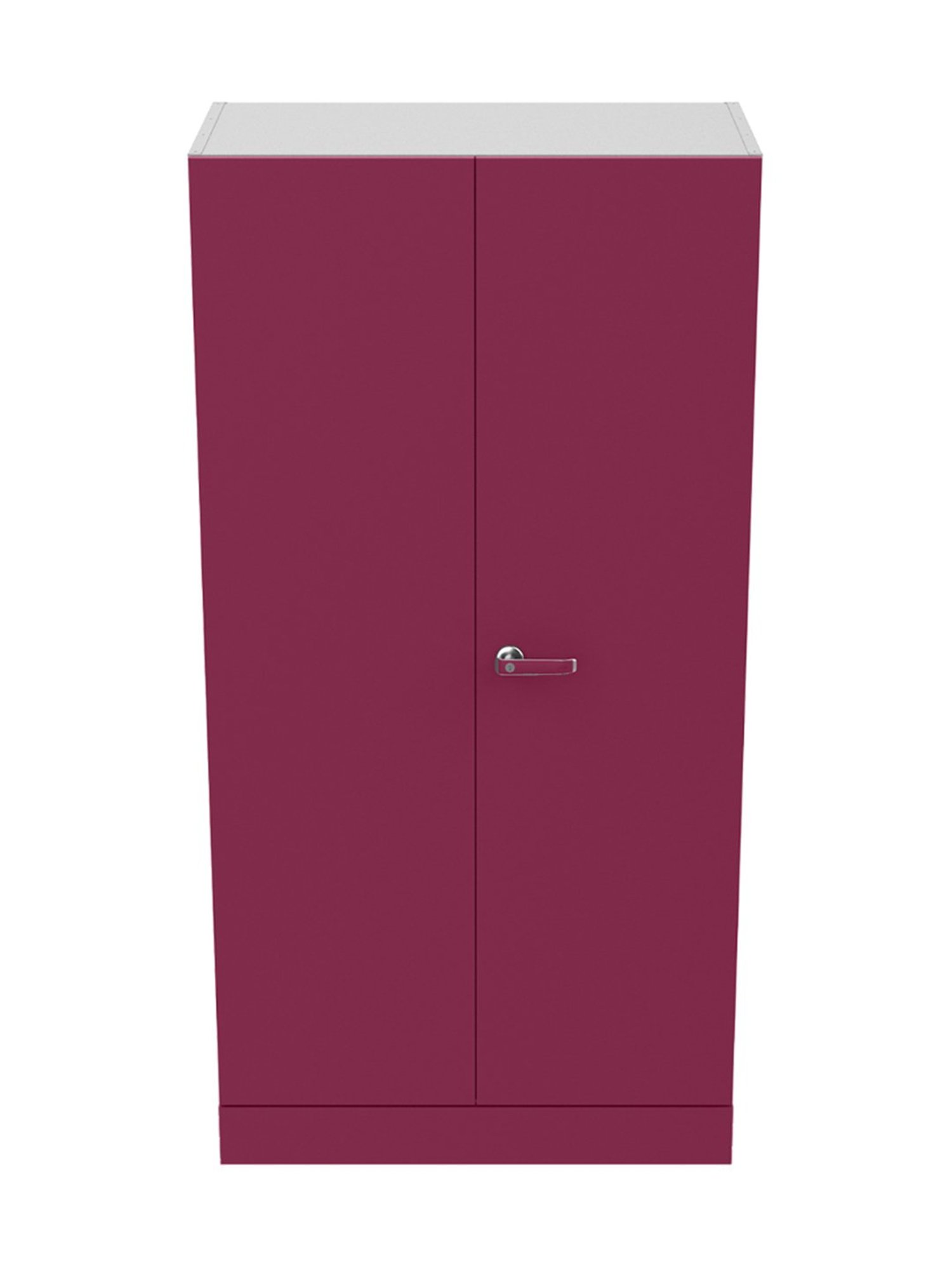 Godrej Interio Auraline  Men Premium 2-Door Almirah, Berry (1-Year Warranty, 1 Locker, 2 Drawers)