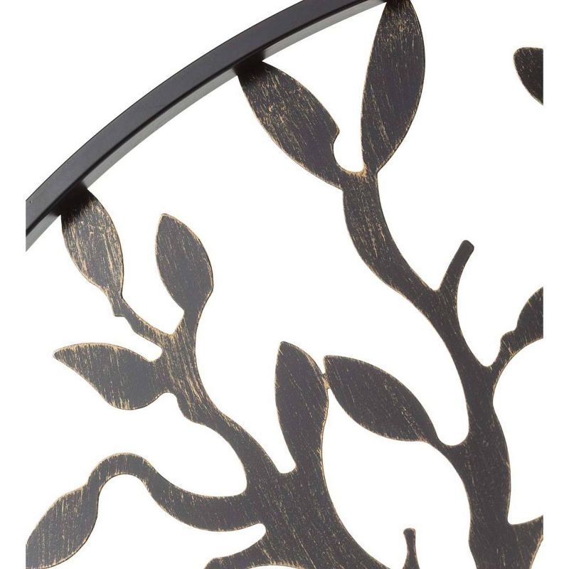Plow & Hearth - Arched Metal Weather-Resistant Garden Gate with Symbolic Tree of Life Design