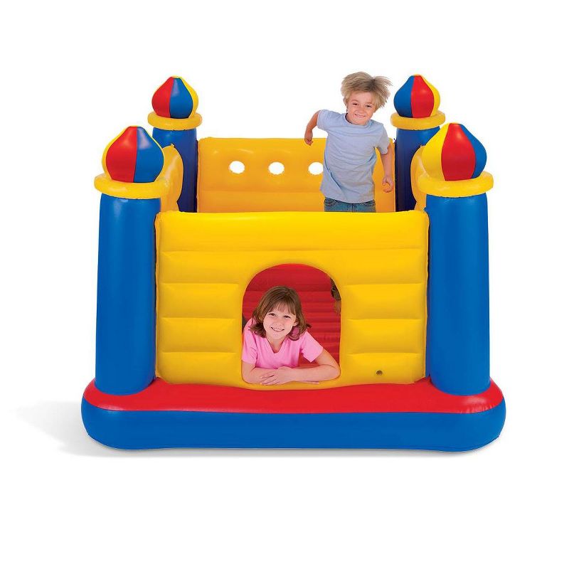 Costway Inflatable Water Slide Crab Dual Slide Bounce House Splash Pool W/ 950W Blower