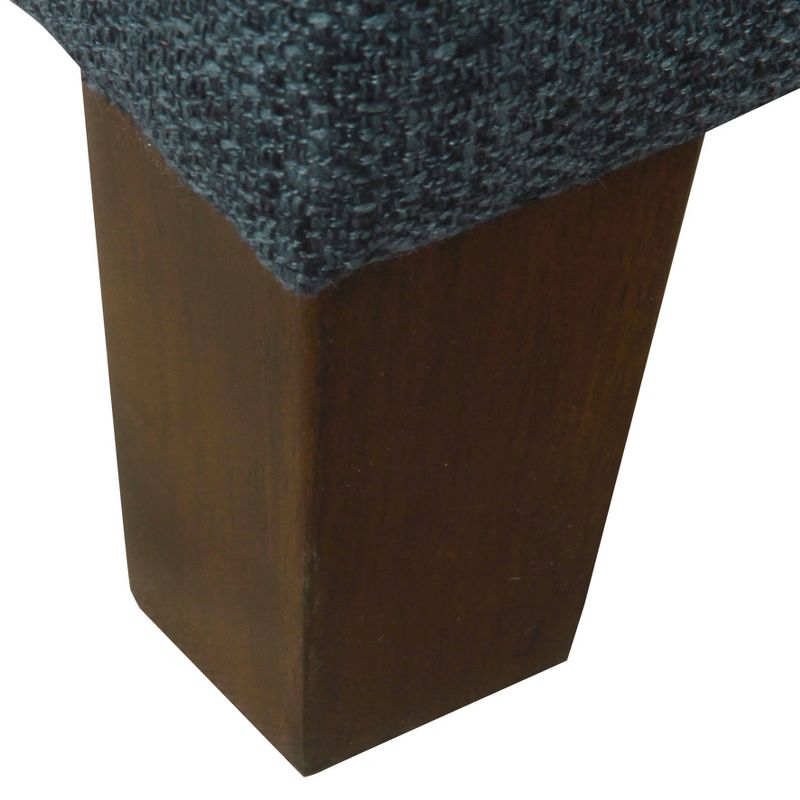 32" Luxury Square Storage Ottoman Textured Navy - HomePop