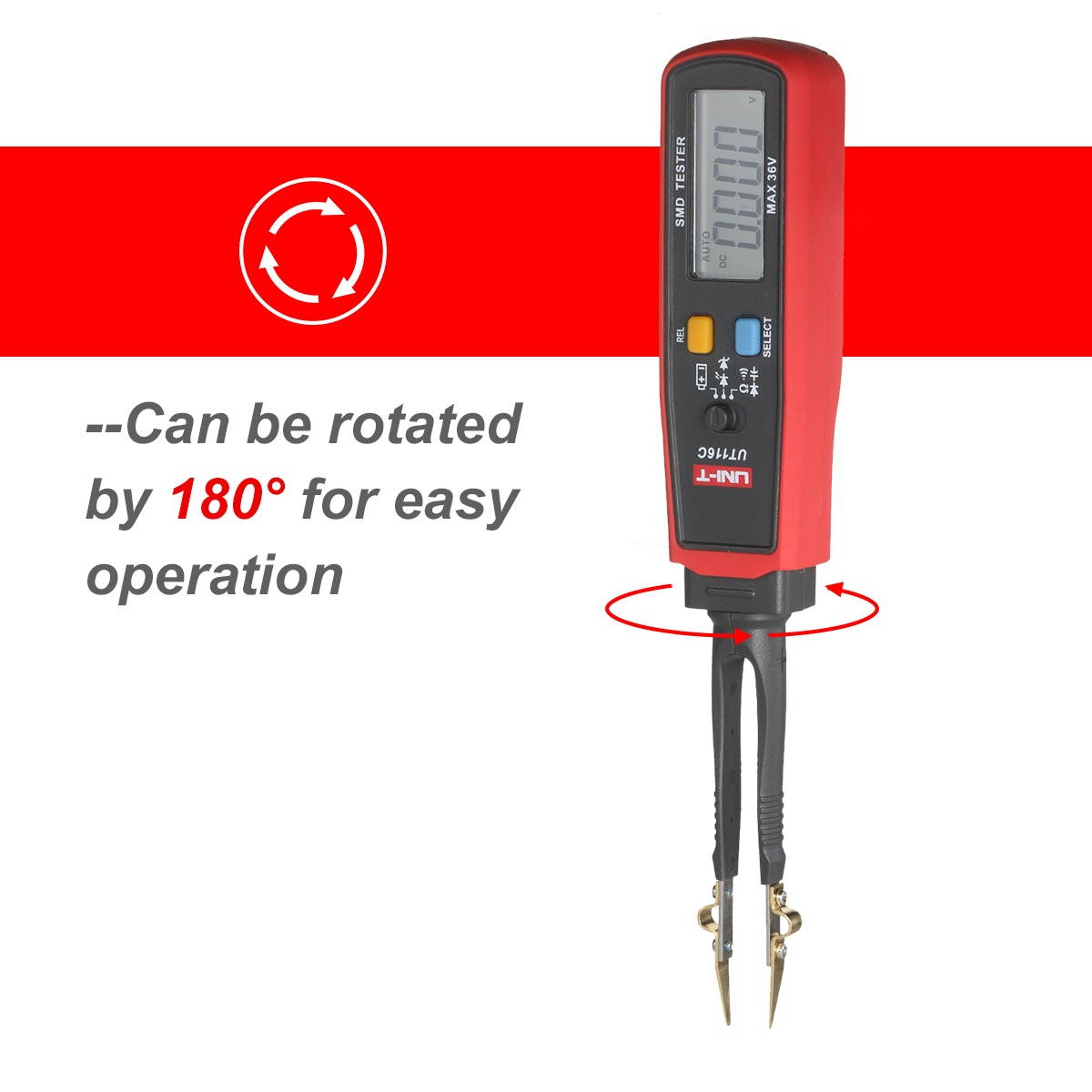 UNI-T SMD Tester Resistor Capacitor Diode (RCD) Parameter Meter LCD Auto Range SMD Digital Multimeter