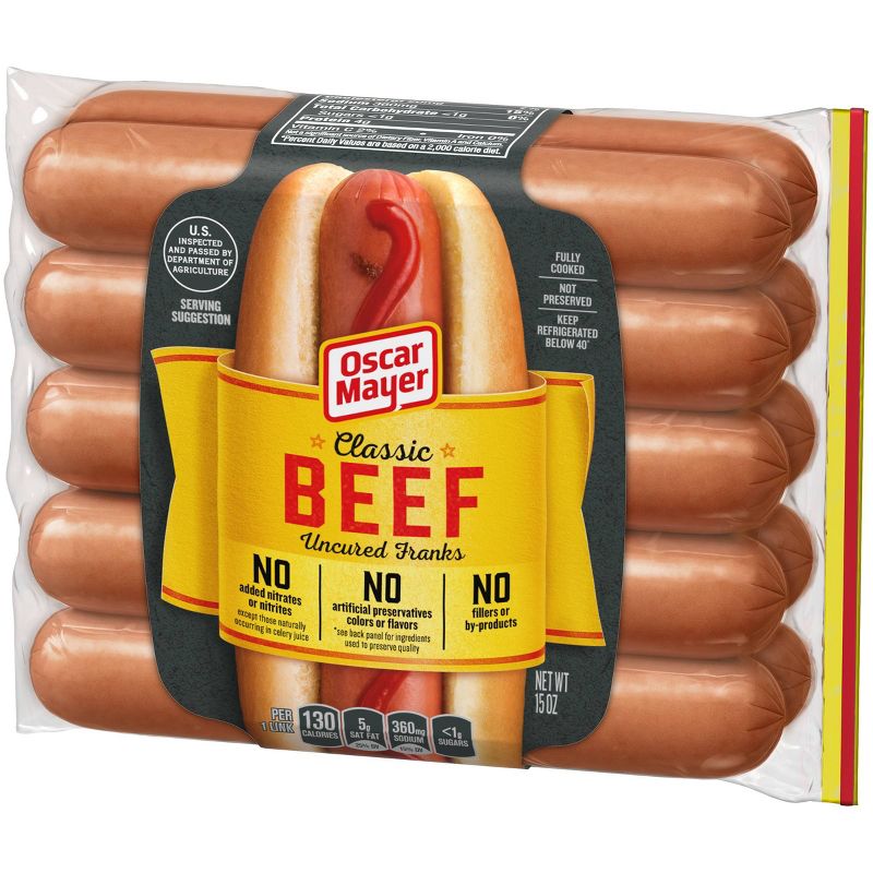 Oscar Mayer Classic Uncured Beef Franks - 15oz
