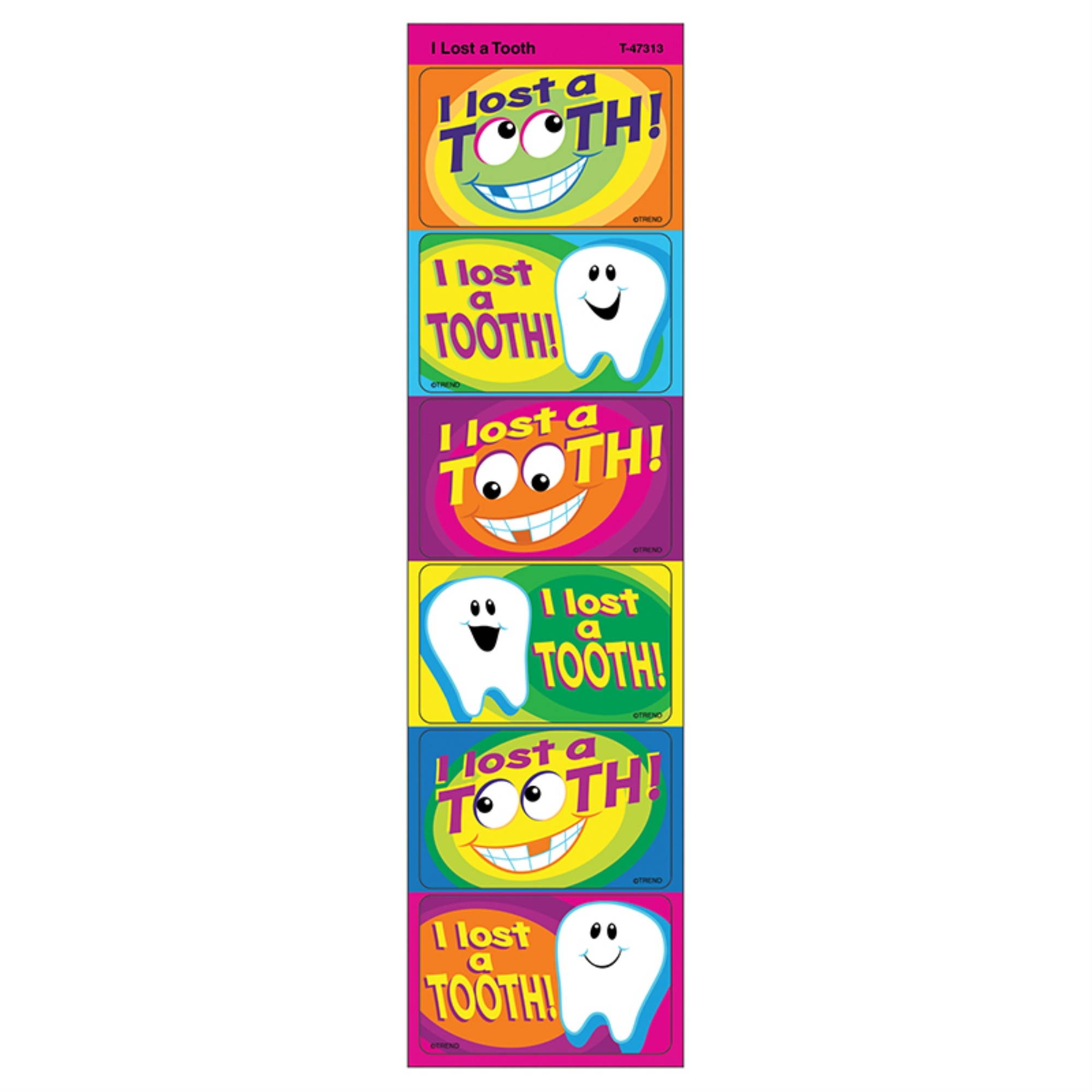 TREND ENTERPRISES INC. T-47313 APPLAUSE STICKERS I LOST A TOOTH