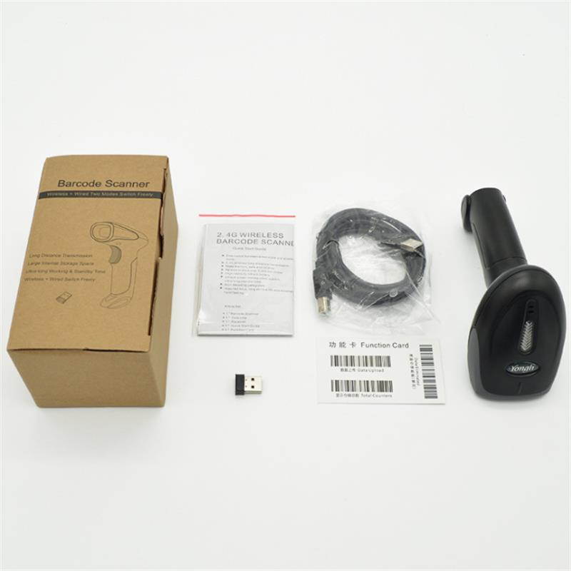 Yongli XYL-9030 Wireless 1D Barcode Laser Handheld Scanner 1D Barcode Reader USB Connection for Supermaket Library Logistics Express Retail Store Warehouse