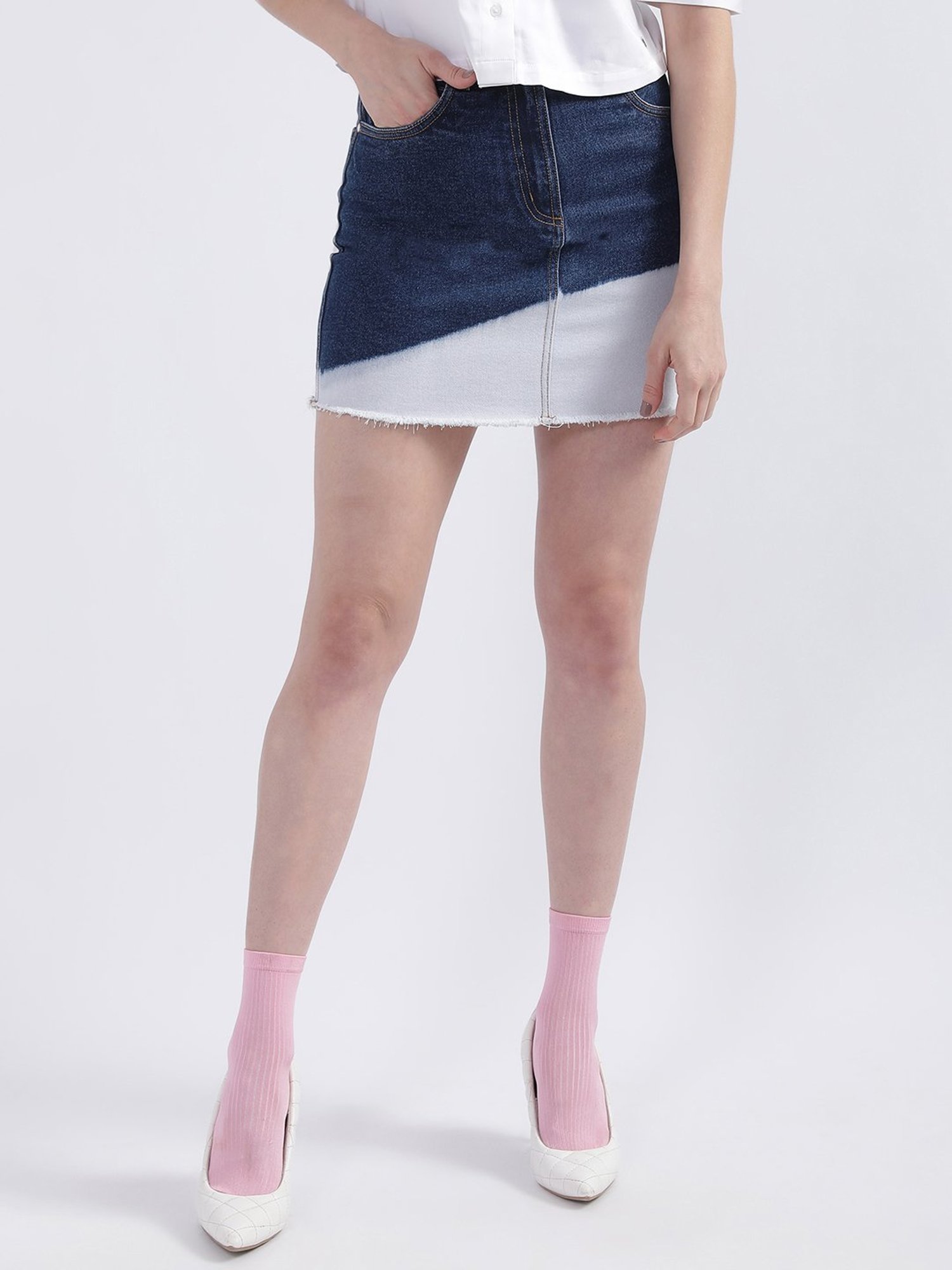 Iconic Women Tie Die Regular Cotton Skirts