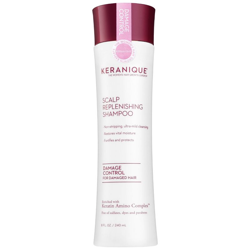 Keranique Damage Control Scalp Replenishing Shampoo for Dry Damaged Hair - 8 fl oz