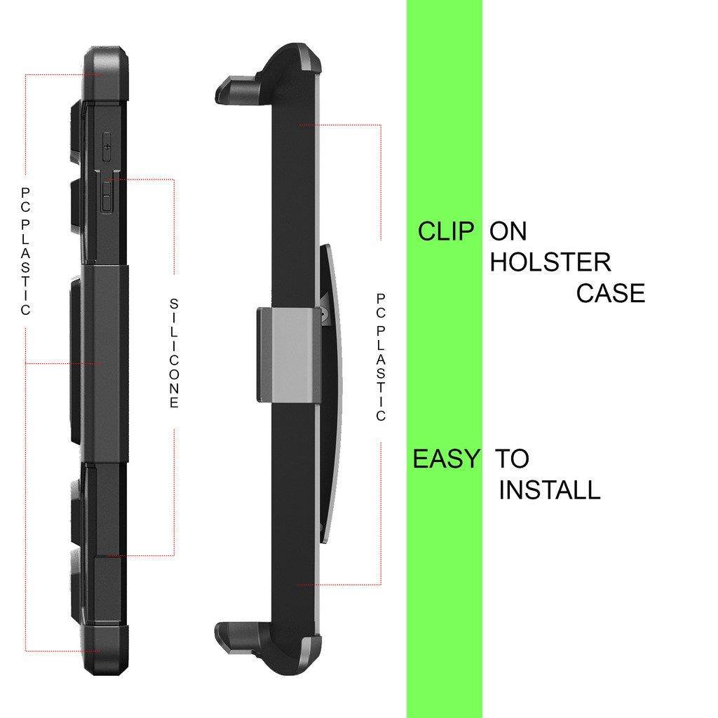 TurtleArmor | Compatible for Apple iPhone 7 Case | (4.7") [Octo Guard] Heavy Impact Proof Silicone Case Tough Hard Kickstand Belt Clip Holster Sports and Games Design - Baseball Dirt