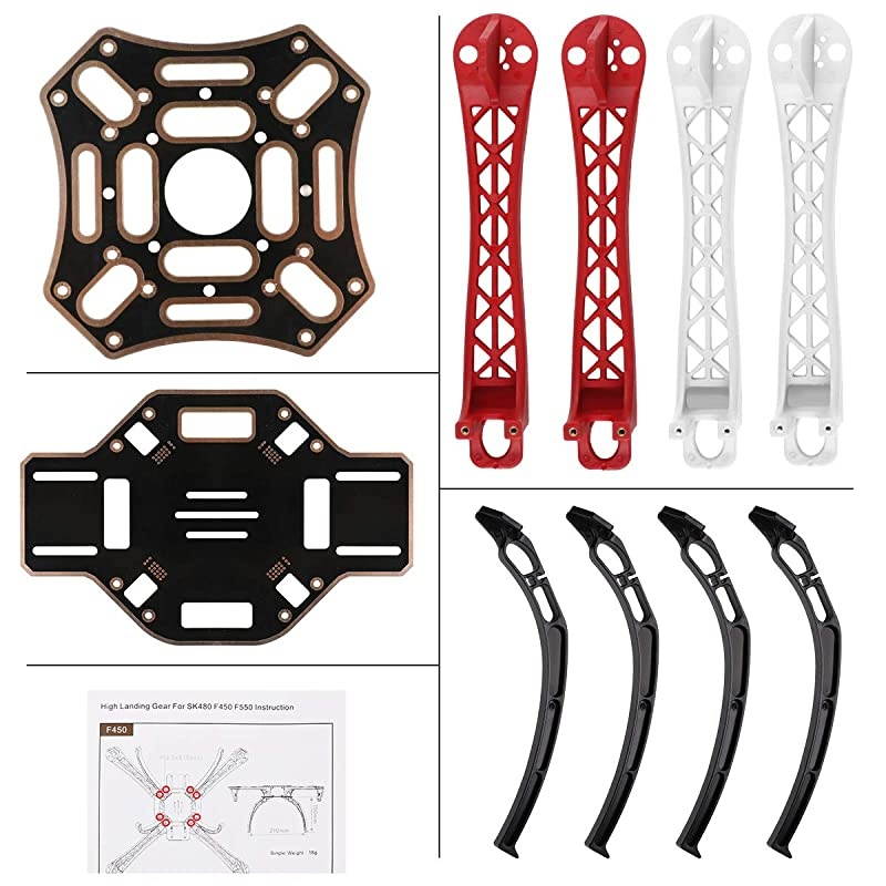 F450-V2 Drone Frame Kit 4-Axis Airframe 450mm Quadcopter Frame Kit with Landing Skid Gear