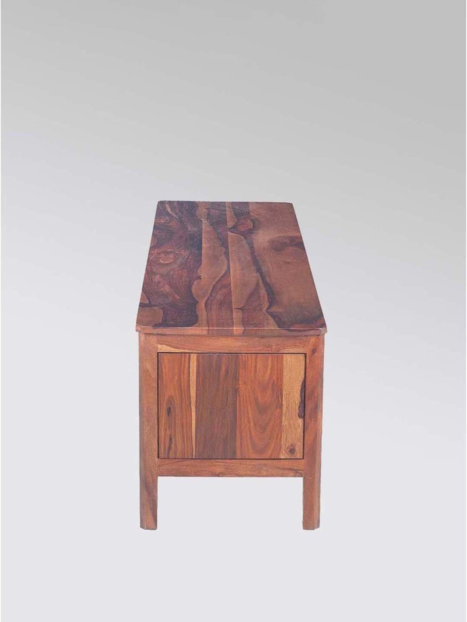 Fabindia Brown & Beige Sheesham Wood Textured Cabinet