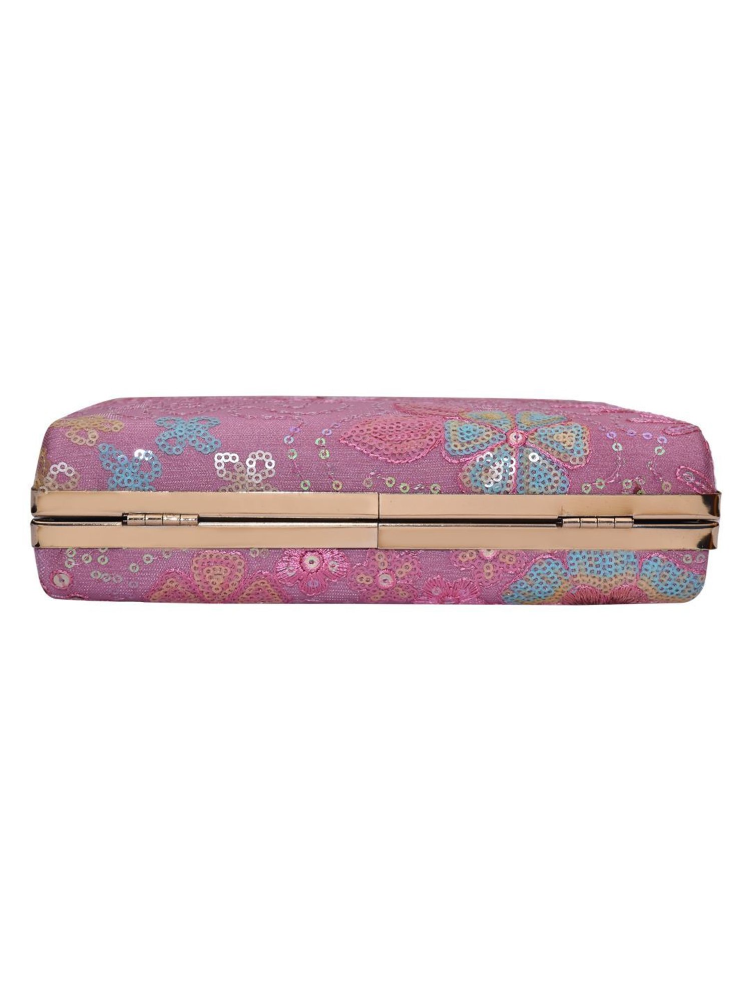 Horra Pink Embellished Clutch
