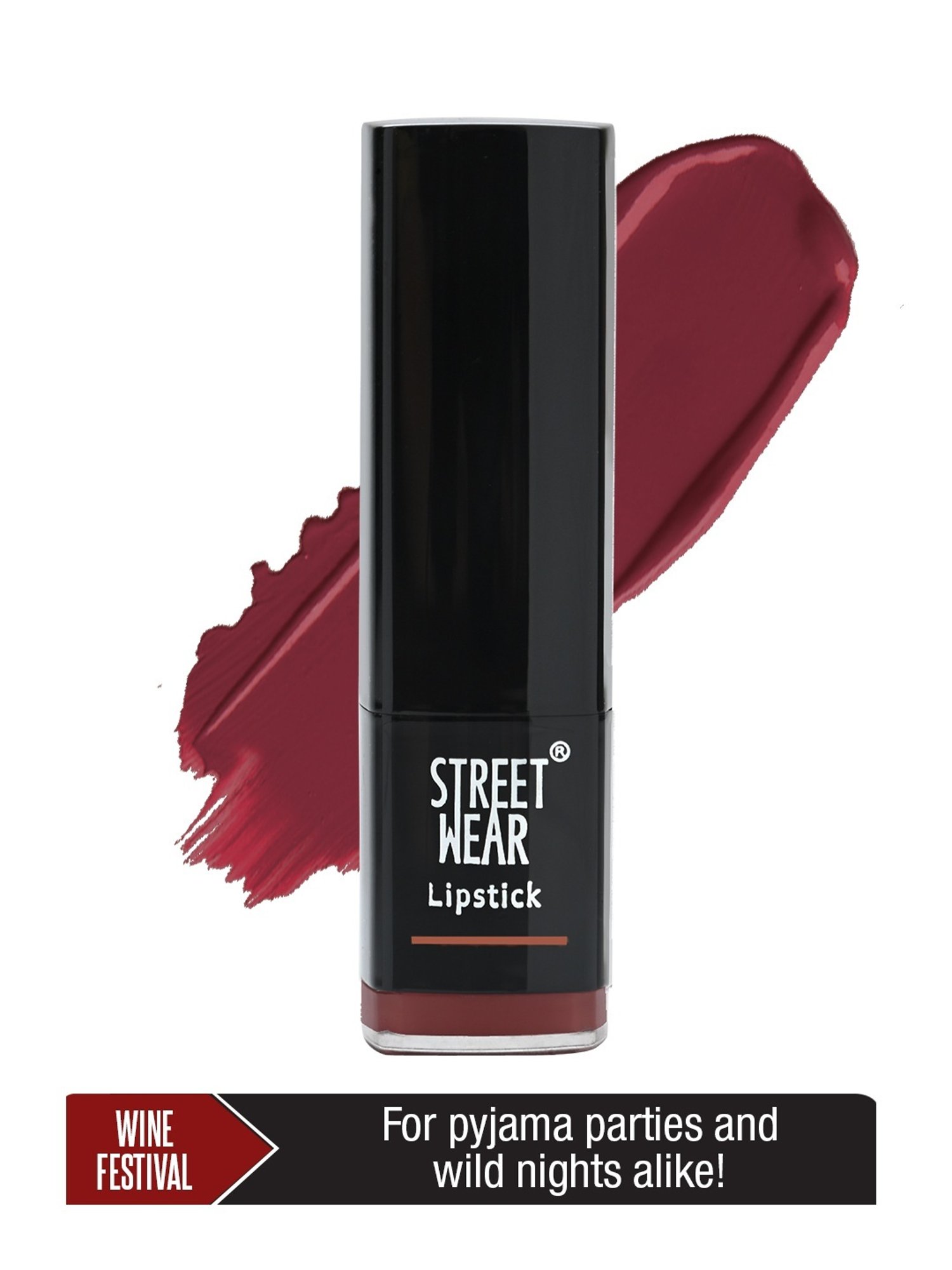 Street Wear Satin Smooth Lipstick Wine Festival - 4.2 gm