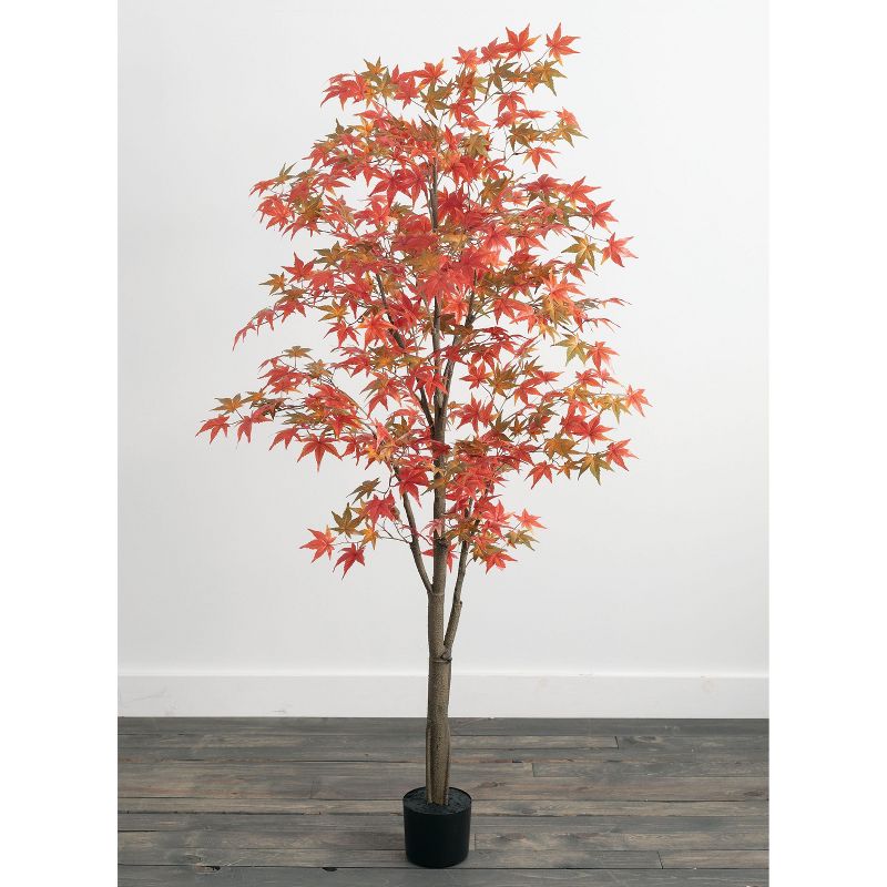 Sullivans Artificial 7'H Birch Tree 84"H Red