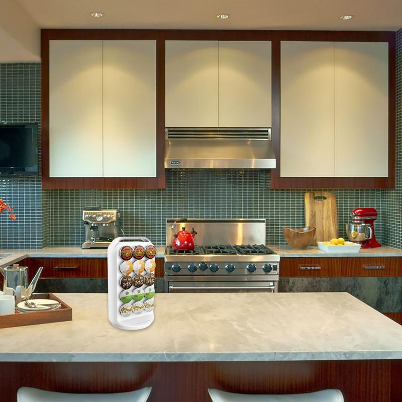 Mind Reader 30 Capacity K-Cup Single Serve Coffee Pod Holder Carousel, White