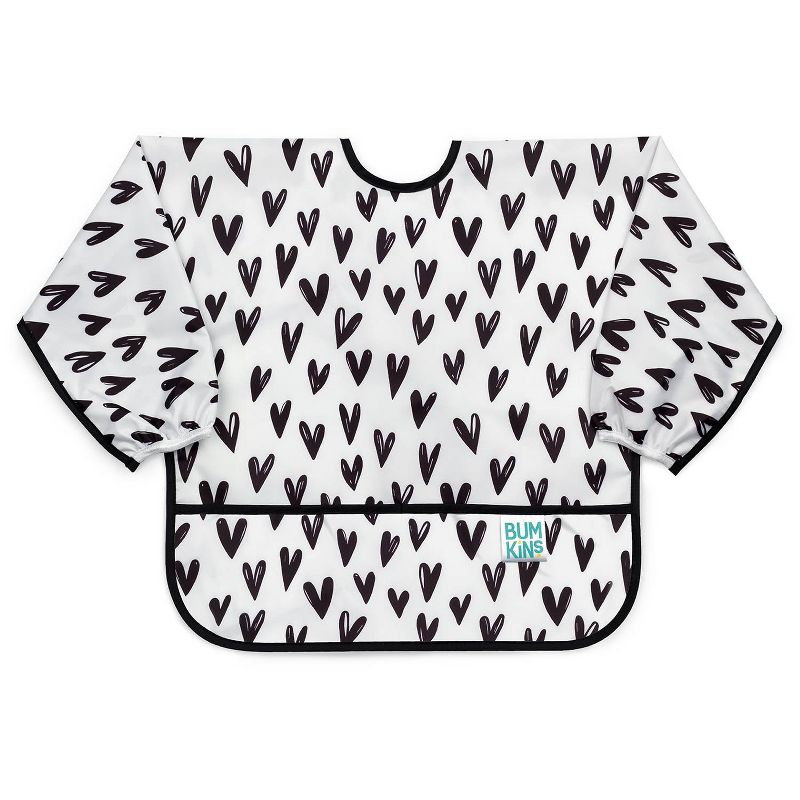 Bumkins Heart Pattern Bib - White