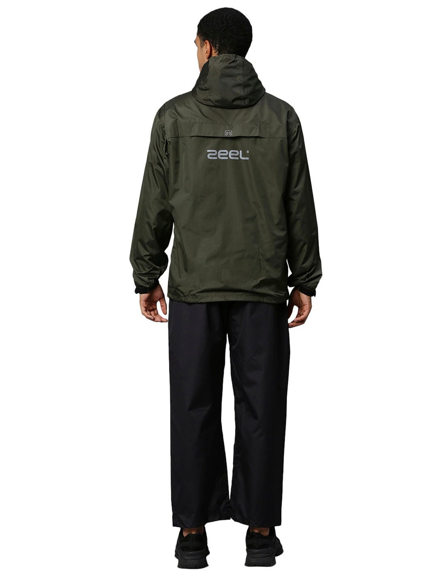 Zeel Olive Regular Fit Rainwear Jacket