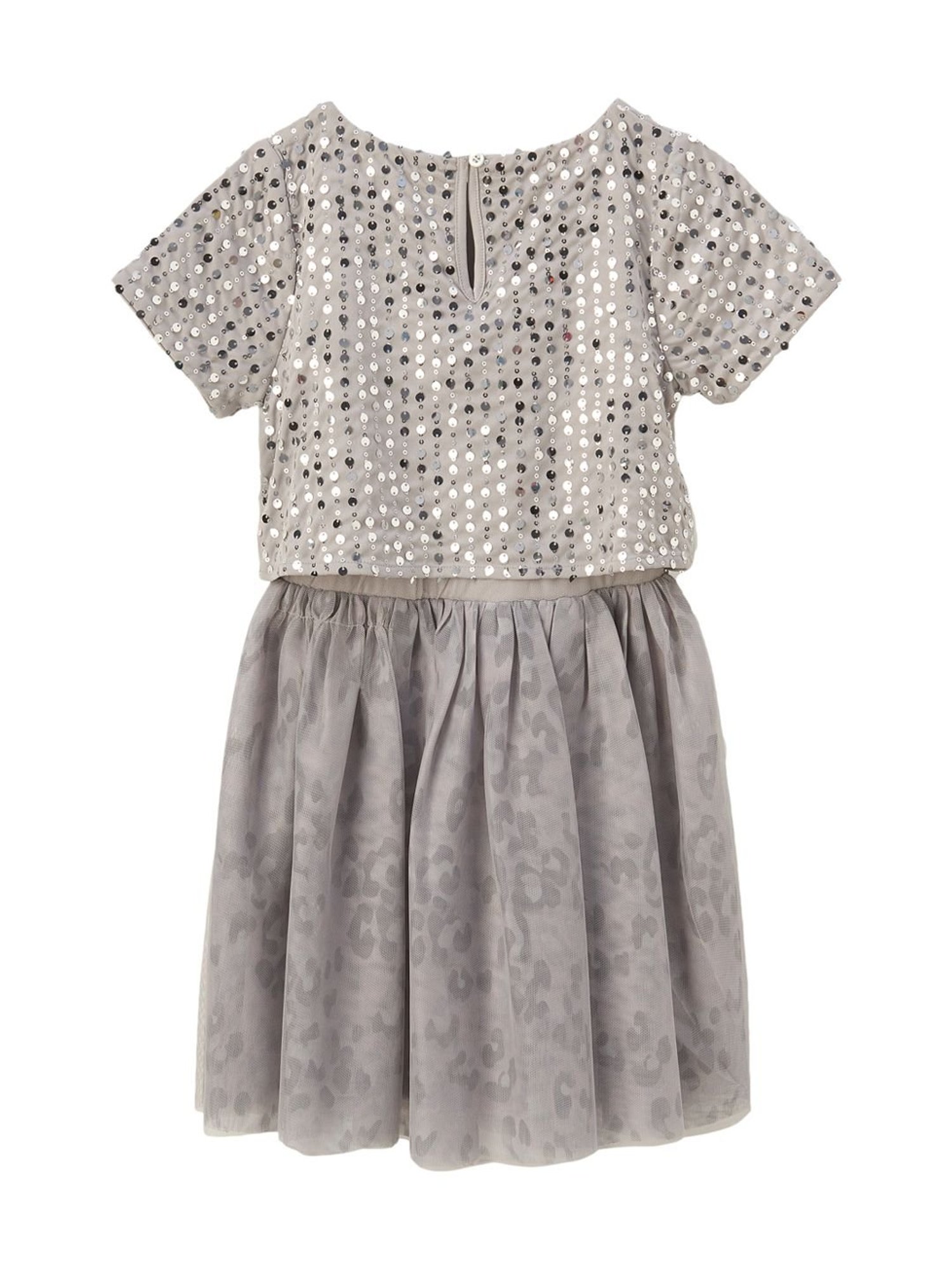 Angel & Rocket Kids Jasmine Silver Embellished Dress