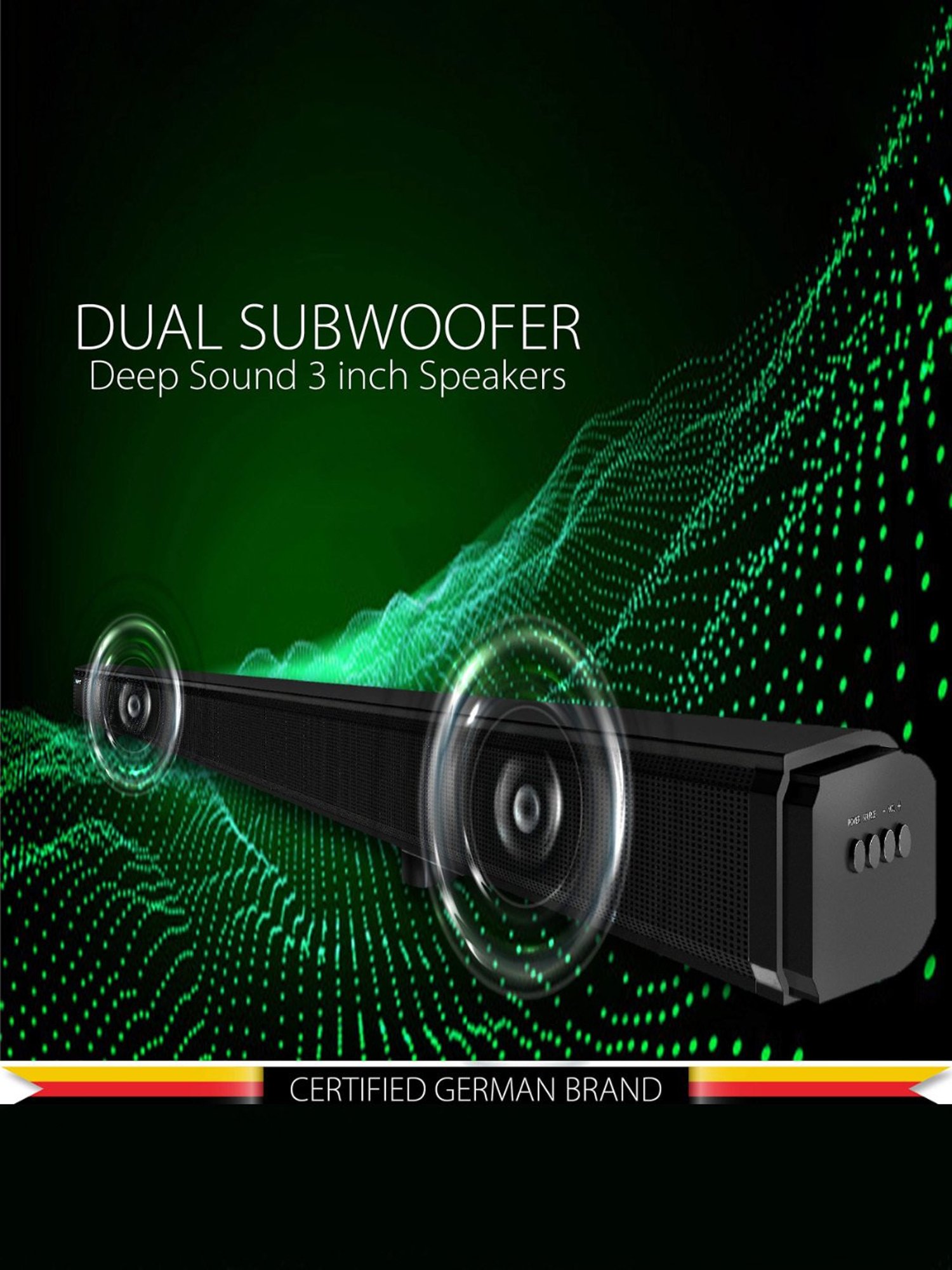 Portronics Decibel 24 | 10W Bluetooth Soundbar Speaker With In Built Mic (Black)