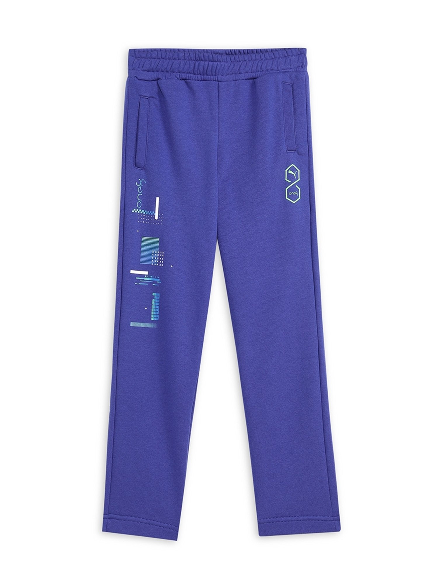 Puma Kids Lapis Lazuli Cotton Printed Sweatpants