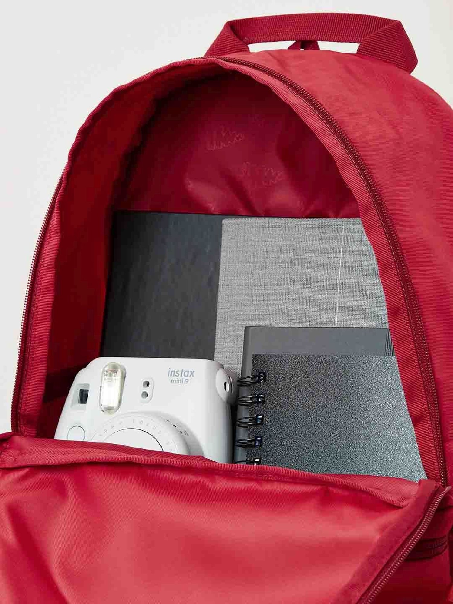 Wiki Back to School Red Polyester Printed Backpack - 18 Ltrs