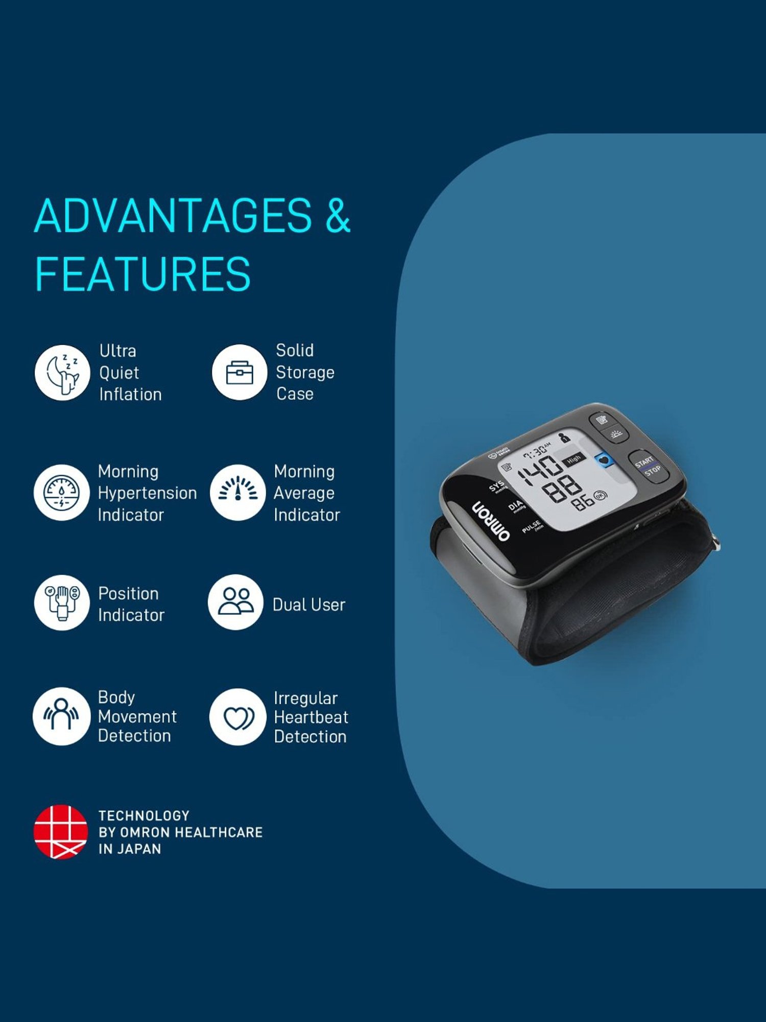 Omron HEM-6232T Wrist Blood Pressure Monitor (Black)