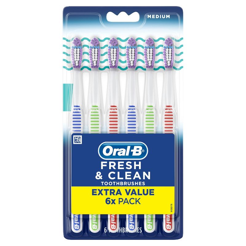 Oral-B Fresh & Clean Toothbrushes - Medium - 6ct