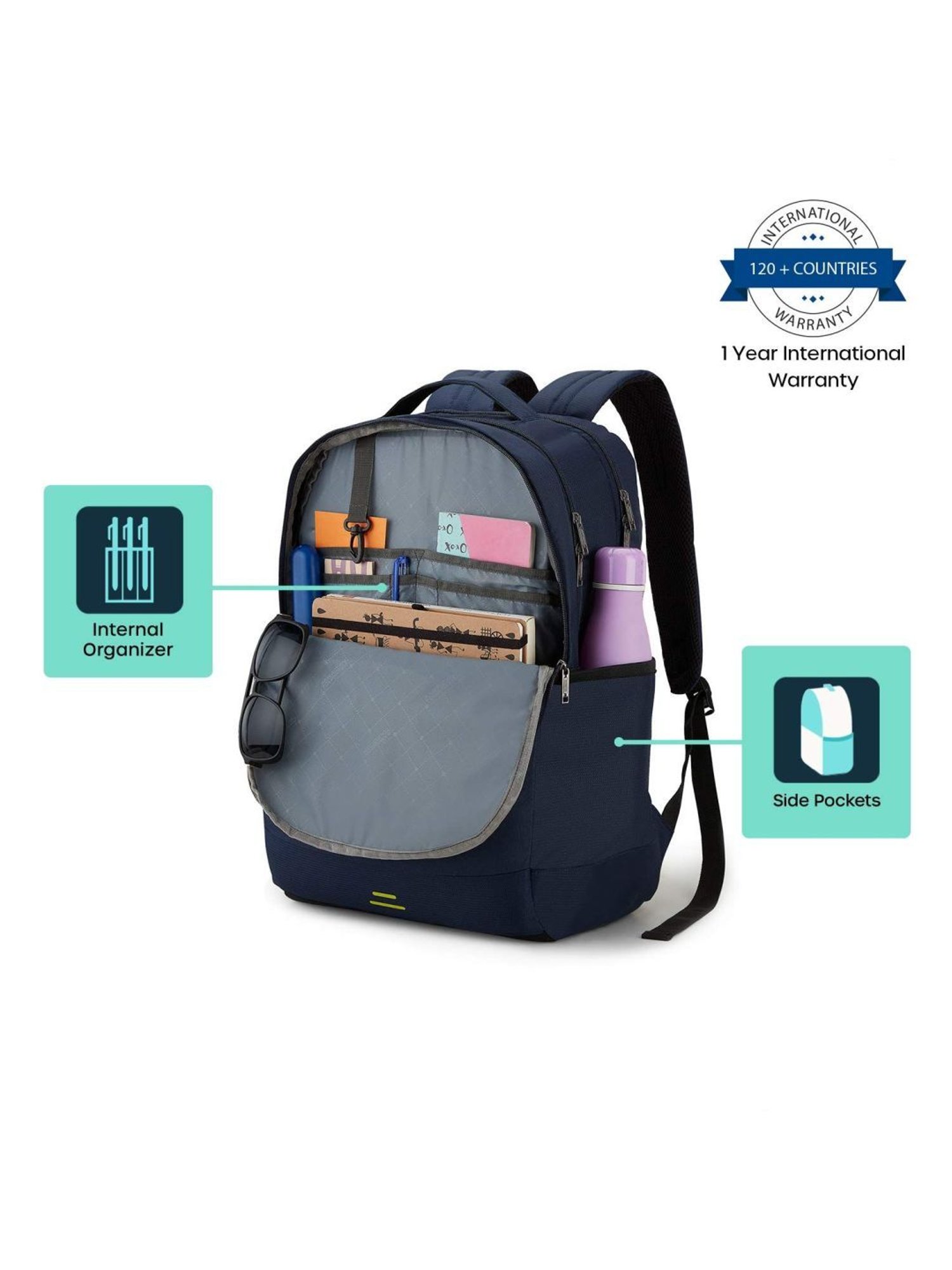 American Tourister Spin 29 Ltrs Navy Blue Medium Laptop Backpack