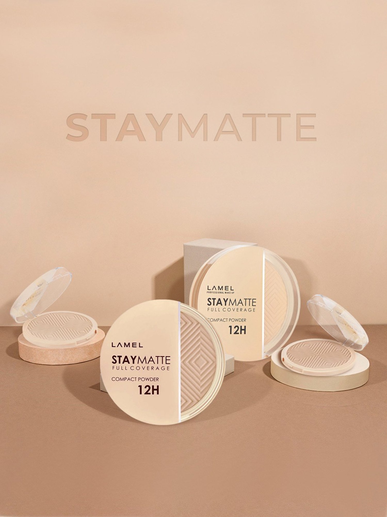 Lamel Stay Matte Compact Powder 403 Natural - 12 gm
