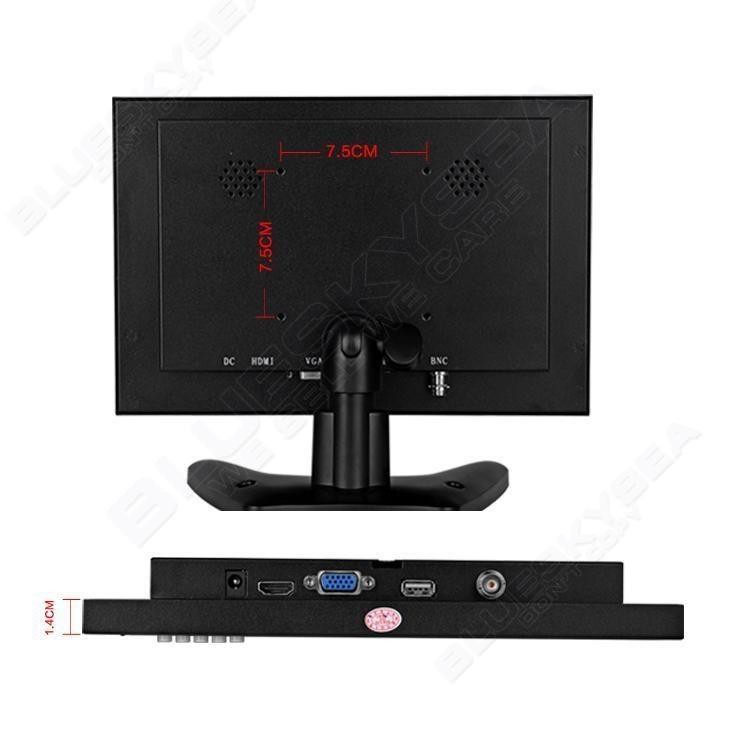1920x1200 1000:1 10'' 1080P IPS HDMI VGA Monitor Screen Video For PC DVD Camera