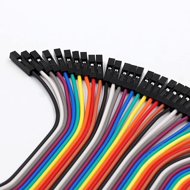 80 Piece Male to Female 4 and 8 Inch Solderless Ribbon Dupont-Compatible Jumper Wires for Breadboard Prototyping