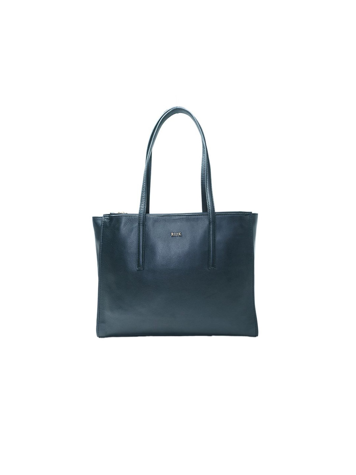 RI2K London Black Leather Large Tote Bag