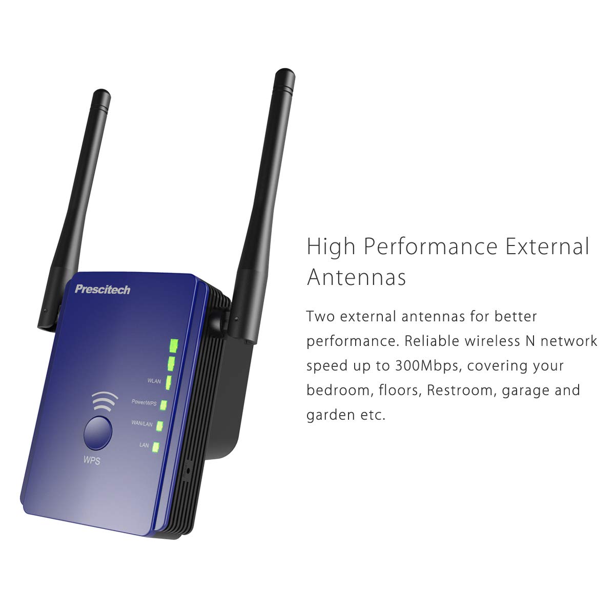 300Mbps wifi repeater, N300 Mini WiFi Range Extender All-New Upgraded Wireless Repeater Internet Signal Booster Wi-Fi Access Point with High Power Ethernet Antennas, Boosting Whole Home WiFi Coverage