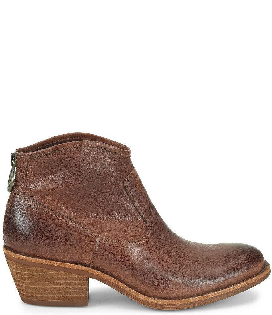 Sofft Aisley Unlined Leather Block Heel Western Booties