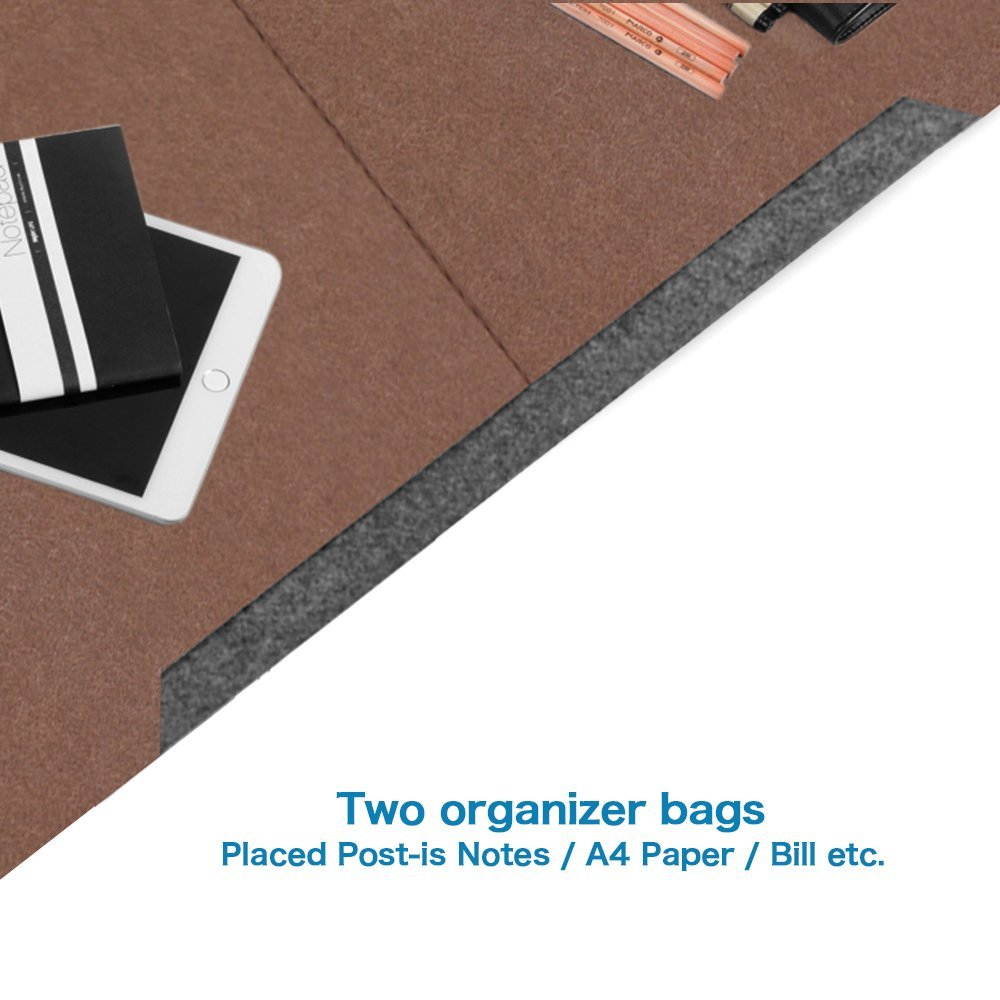 Jansicotek Professional Felt Mouse Pad 2 Layers XL Size 600x300MM Office Desk Mat Fashion Durable Computer Desk Mat Modern Table Felt with Pen Holder for Home Office Use