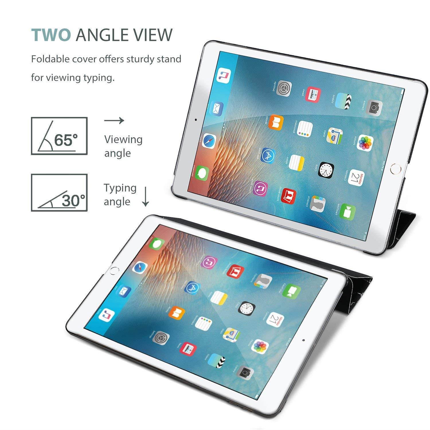 ProCase iPad Pro 10.5 Case 2017, Ultra Slim Lightweight Stand Smart Case Shell with Translucent Frosted Back Cover for Apple iPad Pro 10.5 Inch &ndash;Black Marble