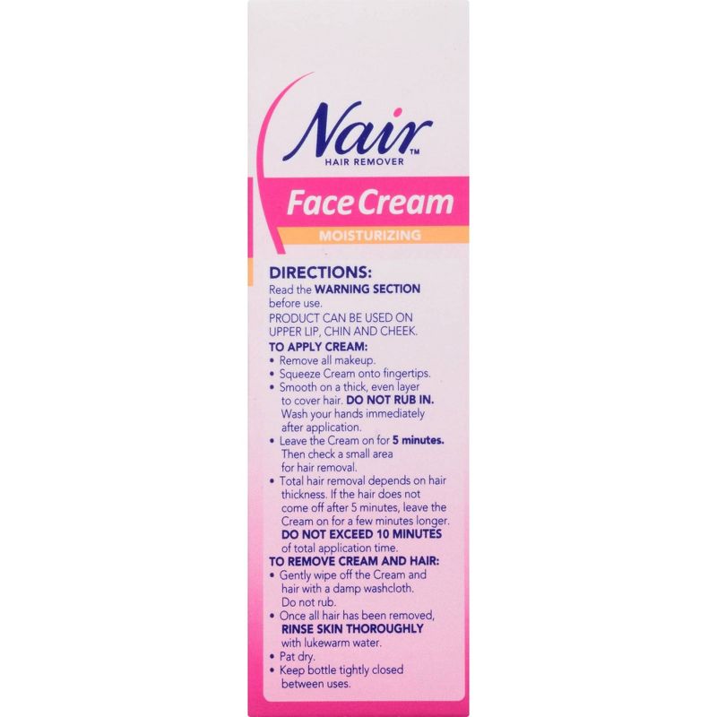 Nair Hair Remover Moisturizing Face Cream with Sweet Almond Oil - 2oz