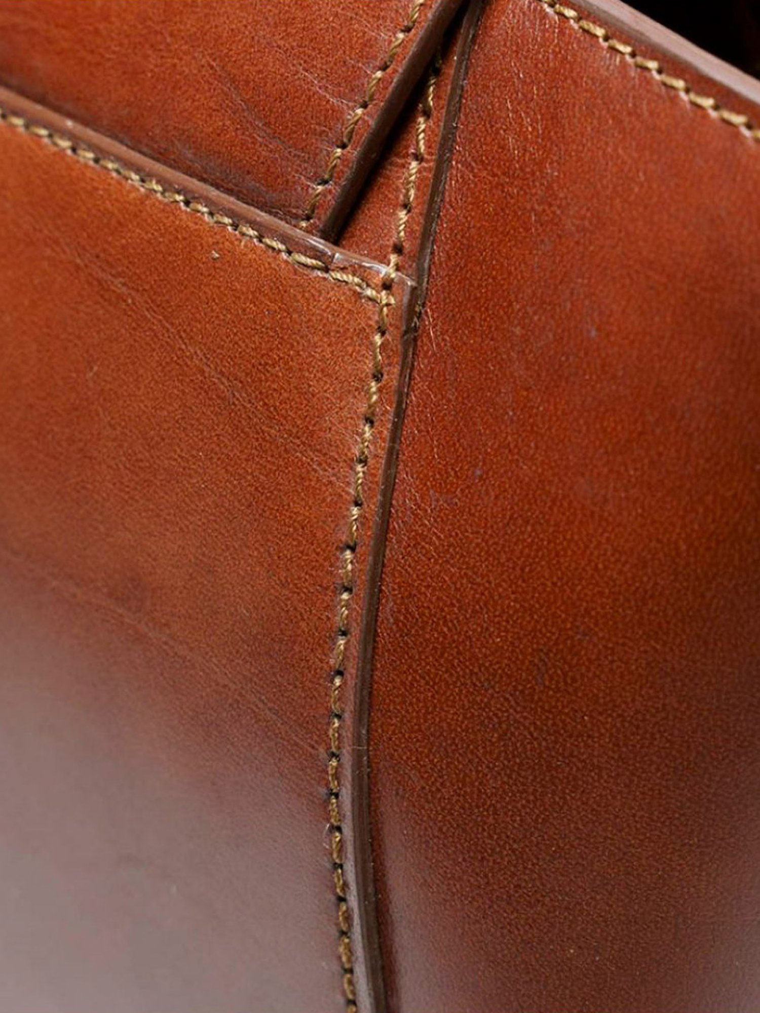 RI2K London Brown Leather Medium Satchel Handbag