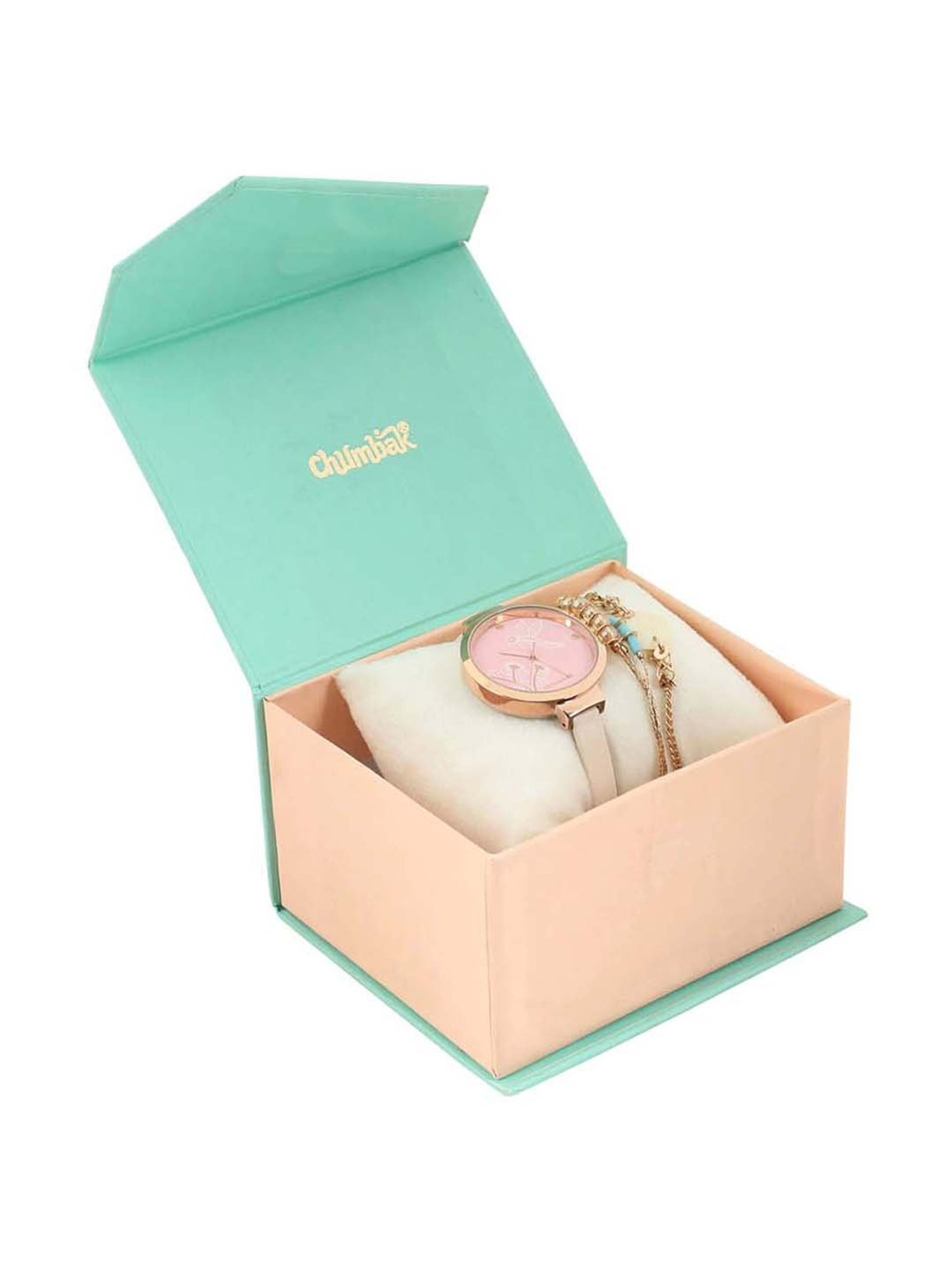 Chumbak NV3 Beach afternoon Analog Watch for Women with Bracelet Set Combo