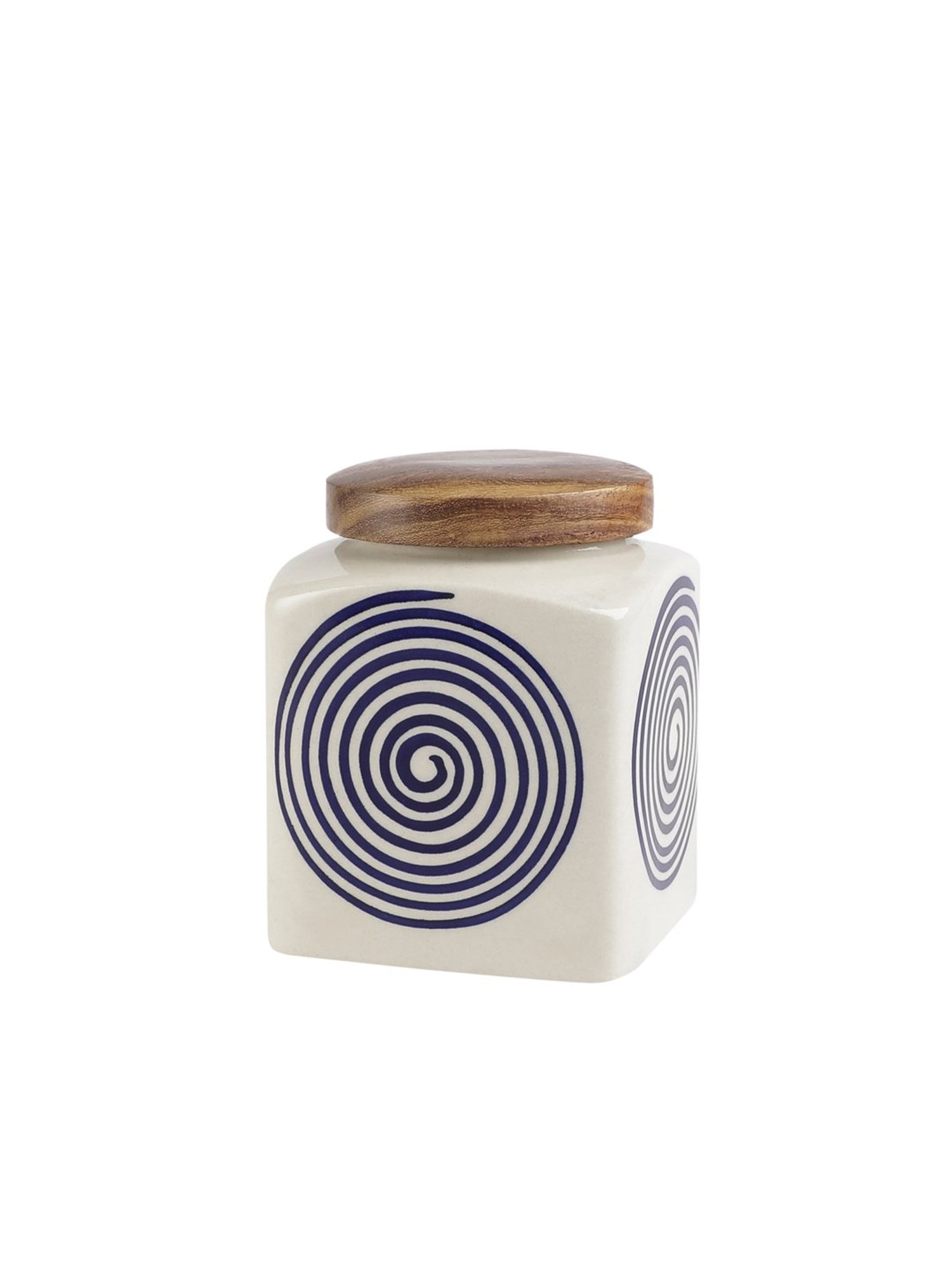 VarEesha Blue Ceramic Square Jars - Set of 3