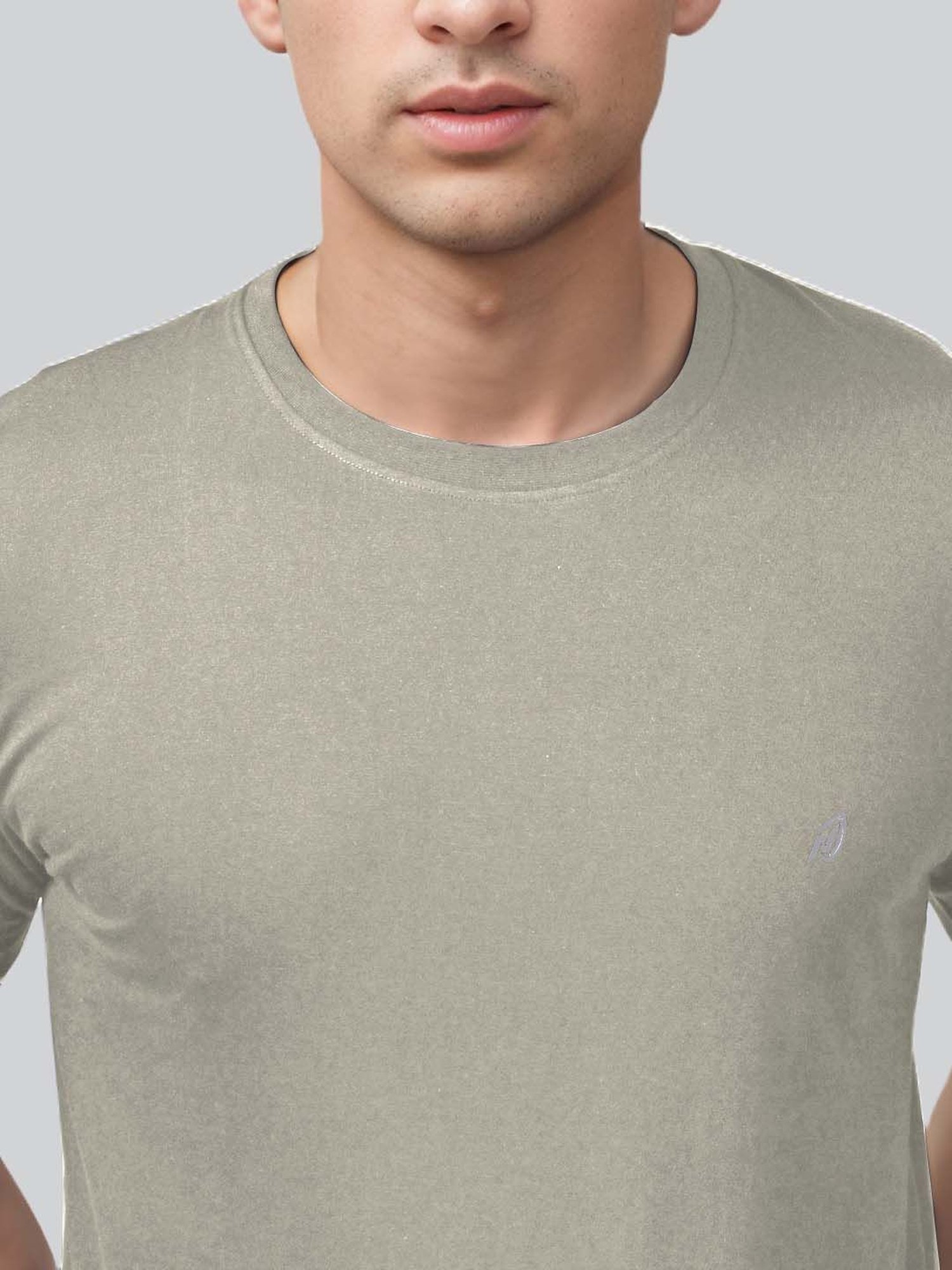 Lux Nitro Grey & Green Regular Fit T-Shirt
