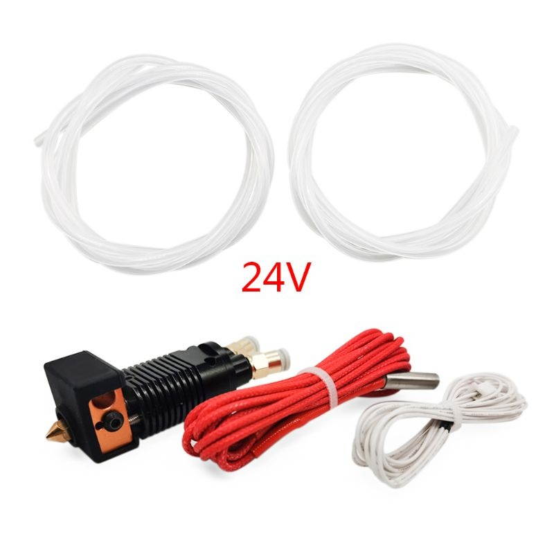 1Set 12V/24V 2In1 Extruder 0.4mm Nozzle Hotend Kit Filament for CR10 Ender 3 3D Printer Repair Parts Accessories