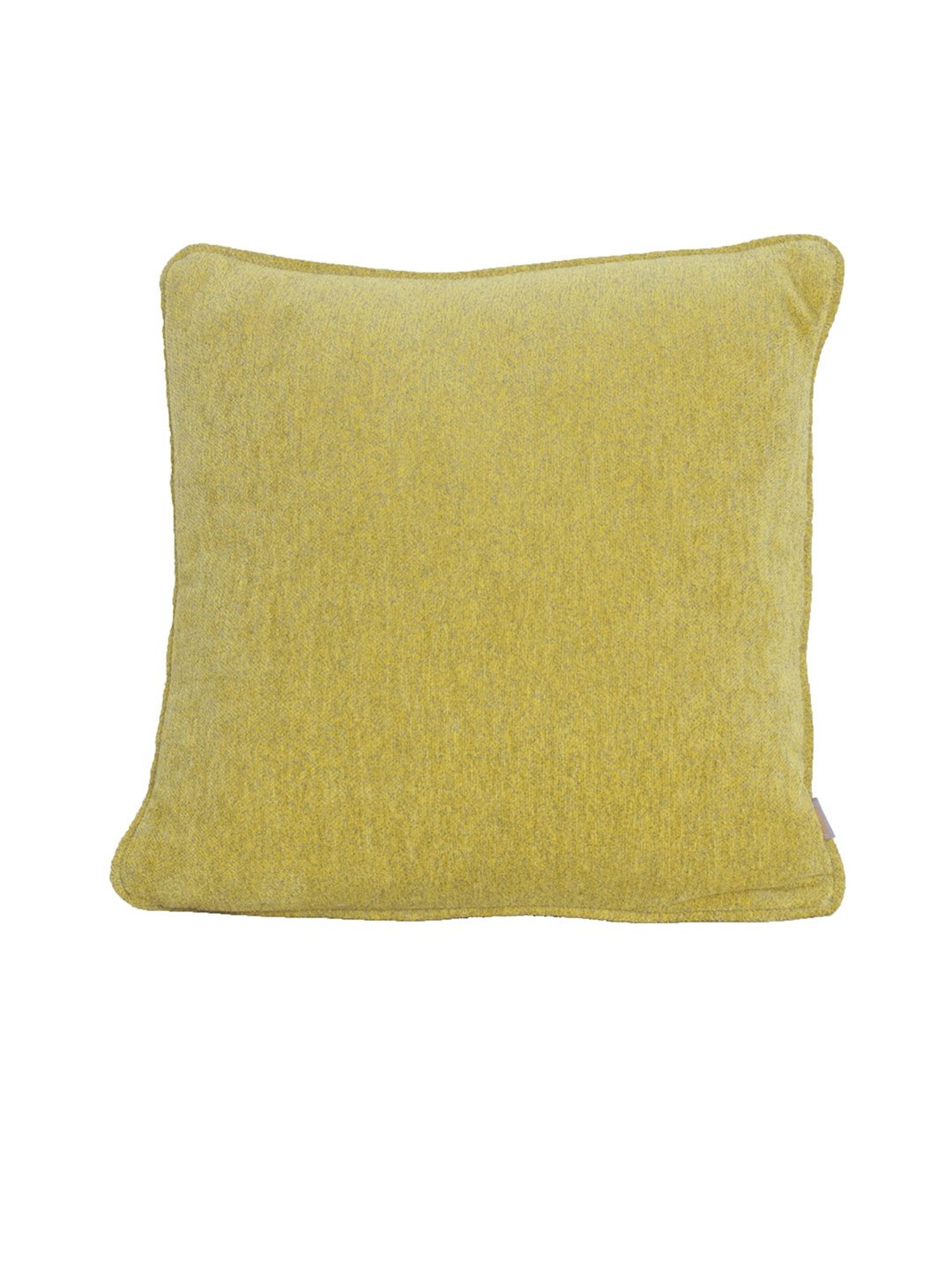 Maspar Colorart Charlotte Solid Yellow 110 TC Cotton Blend Cushion Cover