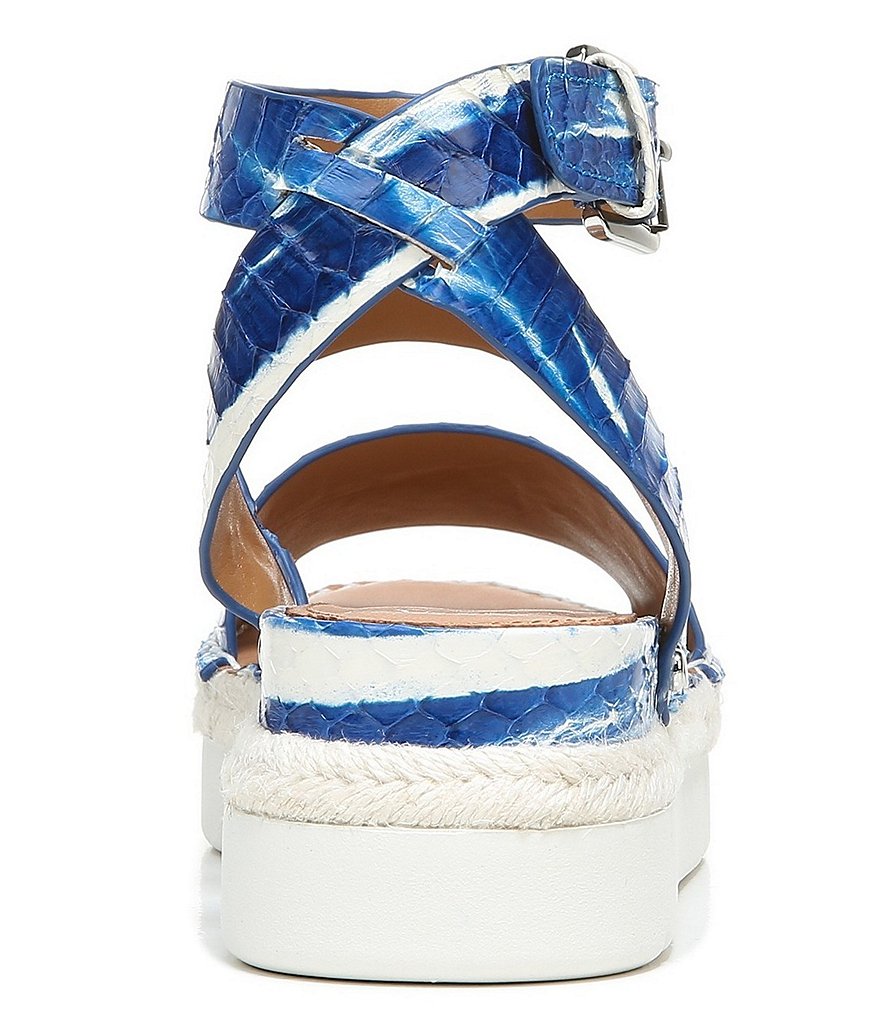 Sarto by Franco Sarto Calvin Snake Print Espadrille Platform Wedge Sandals